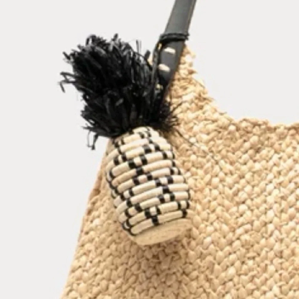 Frances Valentine Raffia Bag Charm. 2” W x 5.75” H. Brand new! - Picture 1 of 7